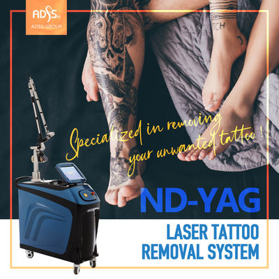 เครื่องเลเซอร์ ND Yag แนวตั้ง เครื่องกำจัดขนด้วยเลเซอร์และเครื่องกำจัดรอยสัก ISO13485
